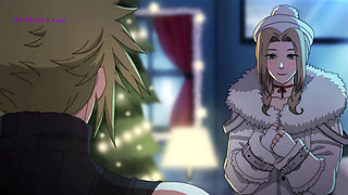 Seduction at Midnight: Aerith Decides Cloud Will Be Her New Year's Reward (Cartoon Sex)