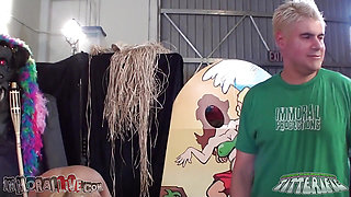 Alanah Rae fucks Dan and his real-life stepson!