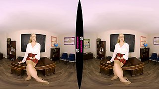 Bad Behaviour; British Blonde Teacher Solo Striptease