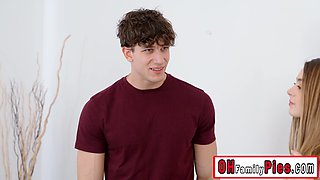 Petite teenagers blowing their lucky big penis