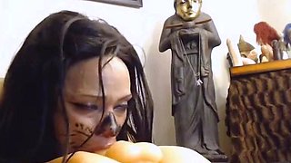 Black Amateur with a Big Ass and Big Tits on Webcam