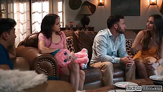 Shocking My Stepparents Are - Lena Love, Busty Stepmom And Melissa Stratton