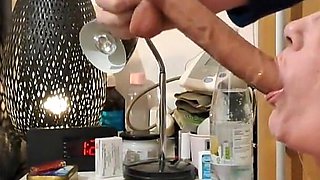 Practising with a Dildo so I Can Swallow Longer Cocks