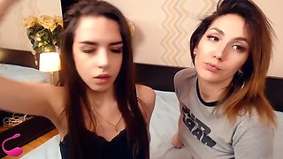 Wegeekz.com older sister makes her brunette small teen sister lick her kittke juicy pussy