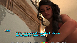 Hot Stepmom making herself Pleasure inside bed room, watching by Stepson
