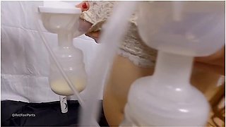 Horny Petite Redhead Student 18+ Gets Milk Sucked From Her Breasts While Riding A Dildo