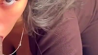 Bruna Paz Sucking Cock Slowly and Leaving It Very Wet