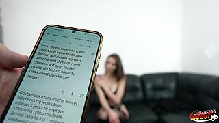 German Scout - Anal Fisting and Fuck at Real Casting with Skinny Saggy Tits Girl Emma Scarlett