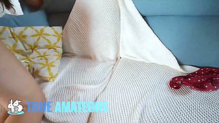 Petite small knocker brunette mysweetapple fucks bfs large penis - true amateur