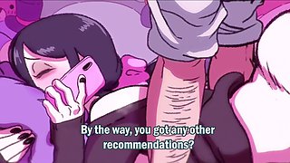 Hot anime girl stuffed massive cock in kinky cartoon bedroom sex