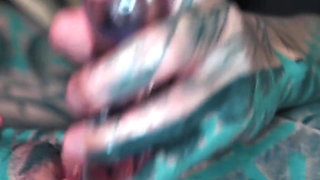 Anal Masturbation and Squirt - Tattoo Girl in Latex - Gapes and Prolapse, ATM