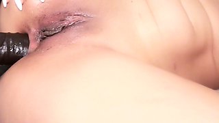 Hot busty latina girl with huge boobs and ass asks her BBC friend to destroy her tight pussy