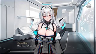 Slurping on those backside boobies in an anime style