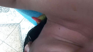 Beautiful girlfriend sucking deep throat loves