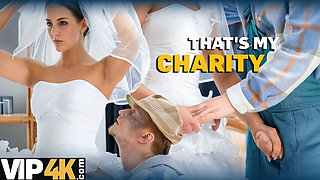 Hot Czech Gardener Fucks Bride in Wedding Dress - Hardcore Brunette Sex Story