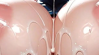 Girls Go Milky Ninja Cosplay Hotties Suck Their Fat Tits & Spray Milk