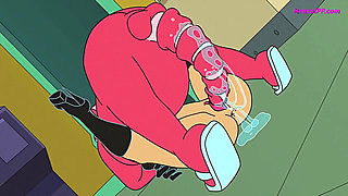 Amy and Zoidberg ( Cartoon )