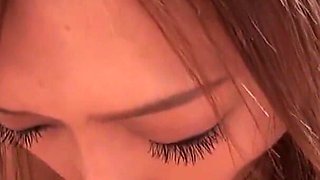 Beautiful Rin Matsuura stimulates her hairy pussy with a sexy toys, then savoring the cock