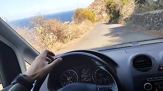 Brought his girl to the beach and got a risky handjob POV