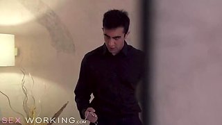 BDSM Slut in Collar Gets Spanked Hard by Mark Zane - Rough Bondage & Real Orgasm