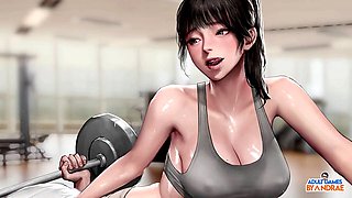 Smashing Airi in the gym with a secret twist