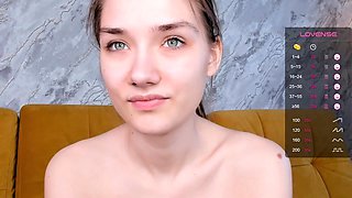 Teen Camgirl - Brunette solo on webcam