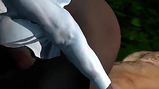 Thick Booty Ebony GILF Rides Some Thick White Cock