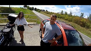 Jacob Stone dominates and fucks young blonde in the woods like a pro