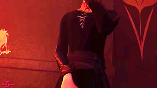 Frozen Anna sucks dicks and gets ass fucked