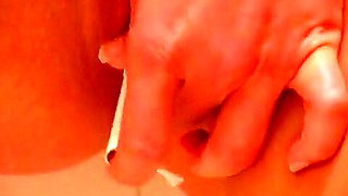 Close-up tampon insertion