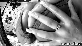 Big tit ebony takes some black dick