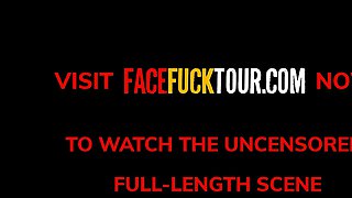 Big Tits Latina Swallows Huge White Dick