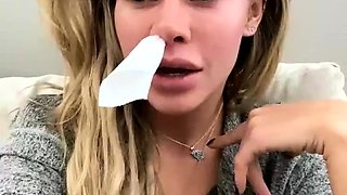 Busty solo babe masturbates in close up pussy toying action
