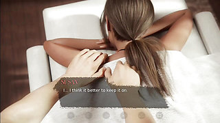 Sexy step sister body massage