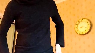 Cute amateur brunette naughty in solo jerking show on camera