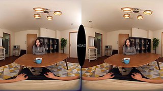 Short, Petite, But Daring! Unfaithful Sex with Partner a Foot Away! - V1VR