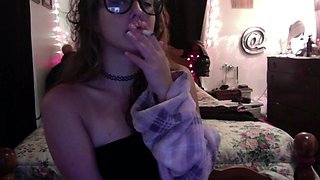 Cute Bored Smoking
