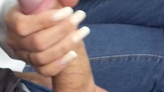 Risky Handjob at the Nurse's Reception!