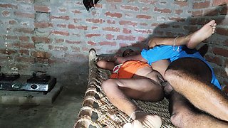 Neighbor's Bhabhi Fucked on the Village Bed
