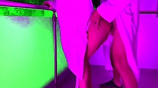 Risky Public Sex on a Hotel Balcony During Ski Season