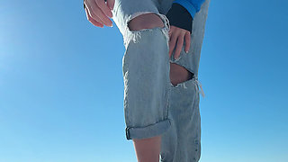 Walking on the Beach Calls for a Quick Orgasm!