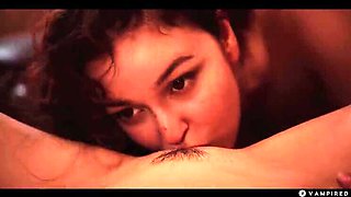 Hot Japanese Vampire Lesbian Sex - Rikako Katayama Dominated by Nerdy Leana Lovings in Gothic Horror Fuck