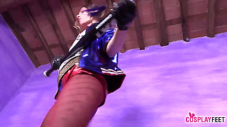 Stunning Mermaid in a Super Sexy Harley Quinn Cosplay Outfit