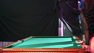 Aubree Valentine's Sizzling Game in a Bar Scene