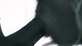 Slutty milf seduced by two cocks to suck