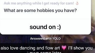 Amateur striptease and Solo masturbation