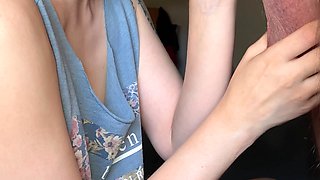 They Fuck My Reading... or Not? Blowjob at the Window