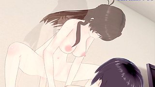 Animation of hot passion with busty anime chick Chizuru Mizuhara.