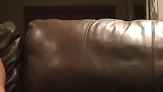 Fucking My Slutty Wife on the Leather Sofa