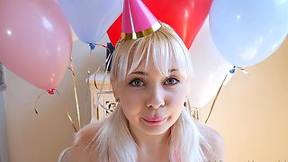 Blonde teen Sierras first erotic masturbation video